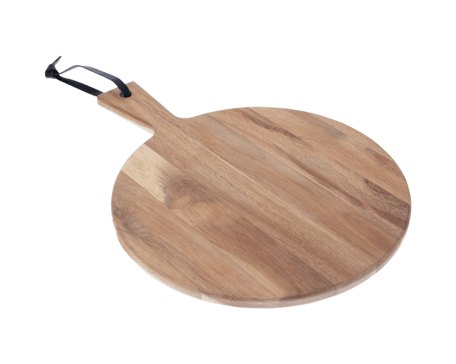 Snijplank acacia hout - rond - Wibra