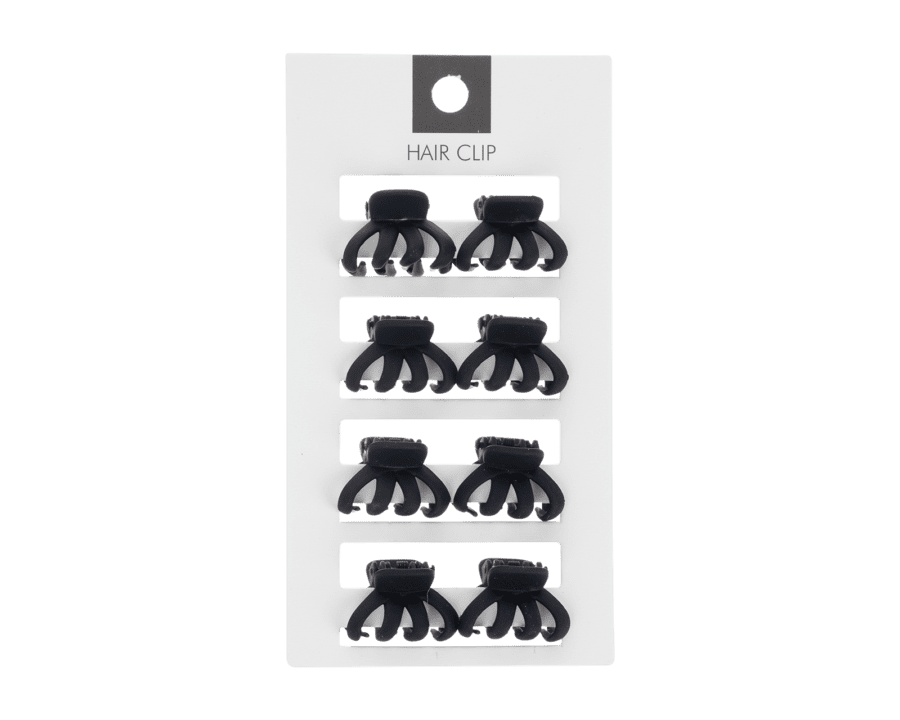 Haarknipjes – 8 stuks – zwart - Wibra