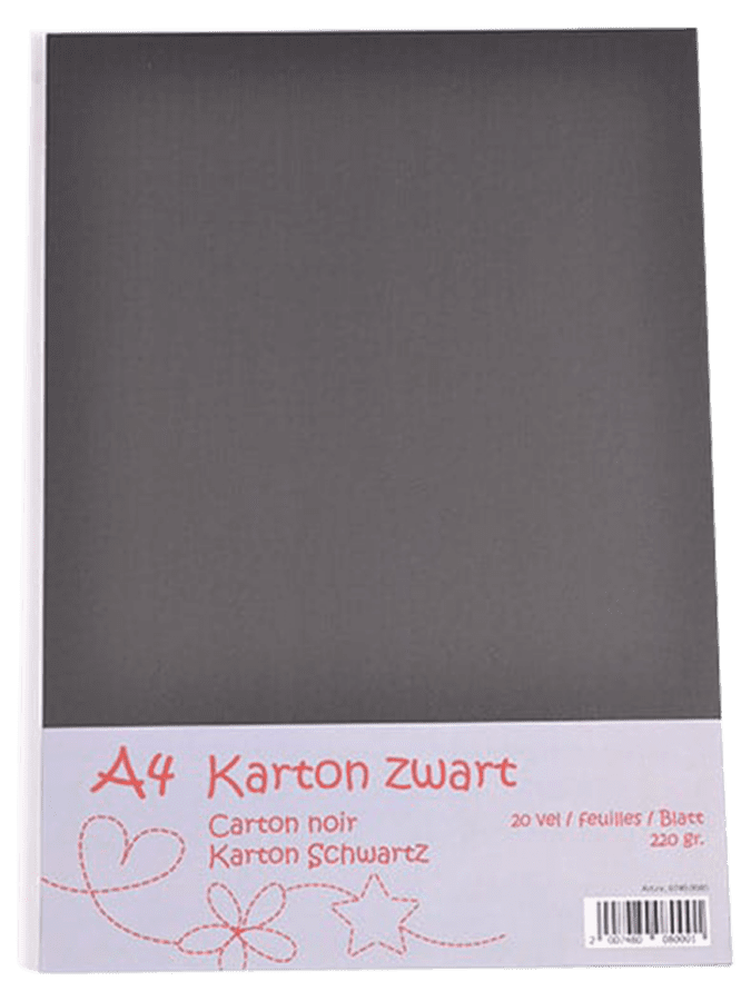 A4 papier zwart 20 stuks - Wibra