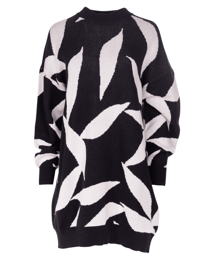 JEL 30-11 gebreide jurk jacquard – BCI – zwart, L - Wibra