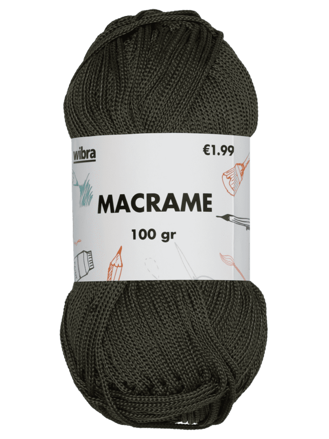 Macrame breigaren - groen - Wibra