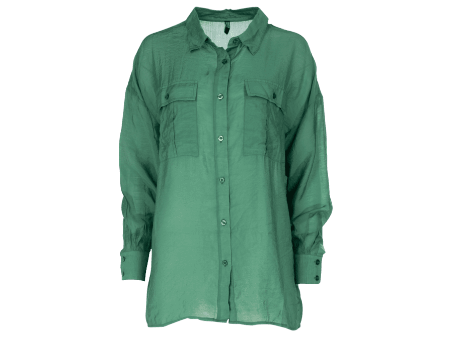 JEL 30-1 Blouse zakken – green2, L - Wibra