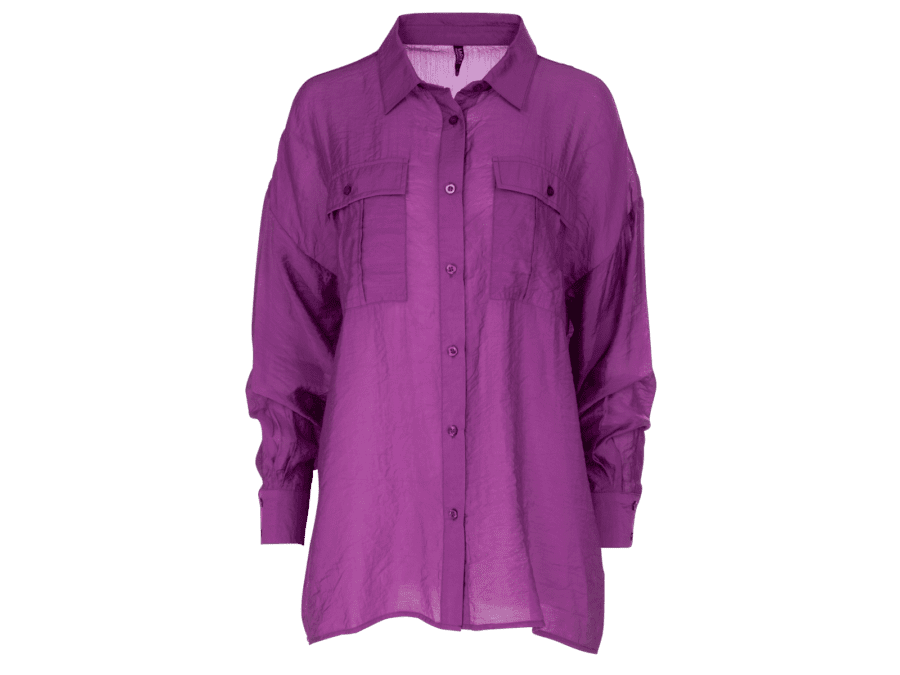 JEL 30-1 Blouse zakken – plus size – purple1, 46/48 - Wibra