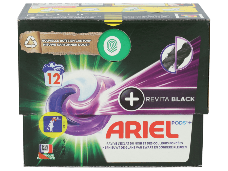 Ariel & Revita black wasmiddel pods 12 stuks - Wibra
