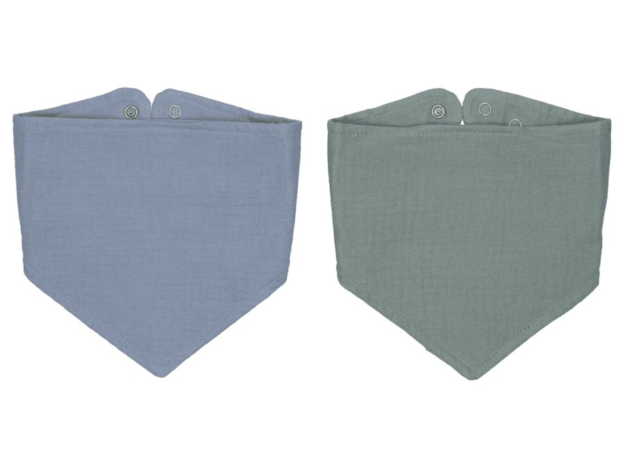 2-pack punt hydrofiel sjaaltje – blauw - Wibra