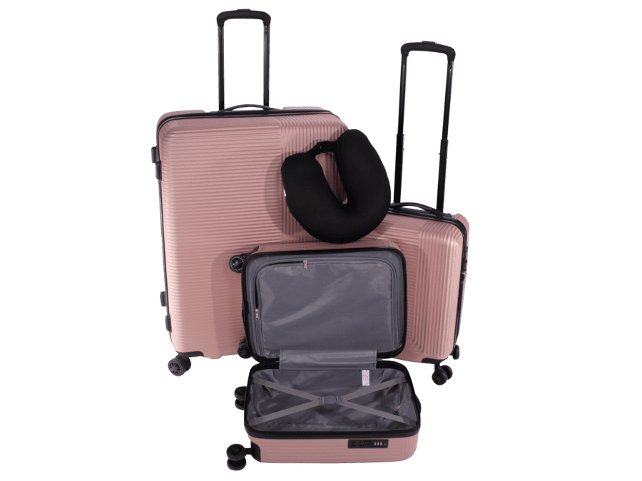 Kofferset 4-delig roze - Wibra