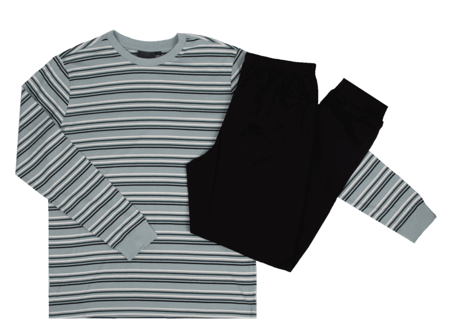 Heren pyjama – zwart, L - Wibra