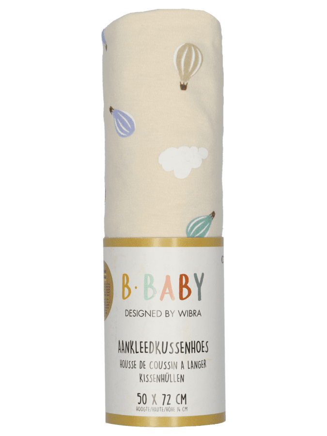 Baby aankleedkussenhoes print – beige - Wibra