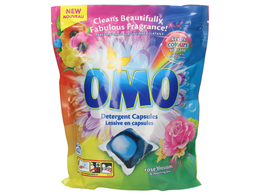 Omo wasmiddel rose blossom 42 capsules - Wibra