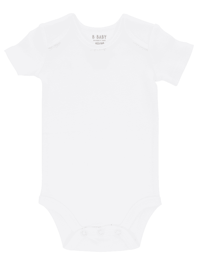 Baby romper mouwloos BCI – wit – 50/56 - Wibra